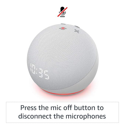 Echo Dot (4th Gen, 2020 release) with clock