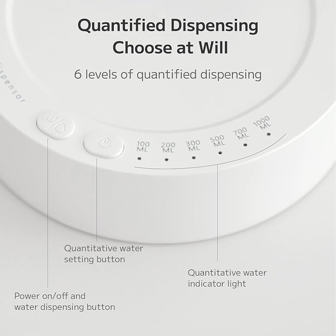 Desktop Water Dispenser, Portable Water Bottle Dispenser Pump for 5 Gallon Bottle, Bedside Table Smart Water Pump USB Charging