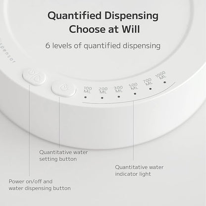 Desktop Water Dispenser, Portable Water Bottle Dispenser Pump for 5 Gallon Bottle, Bedside Table Smart Water Pump USB Charging