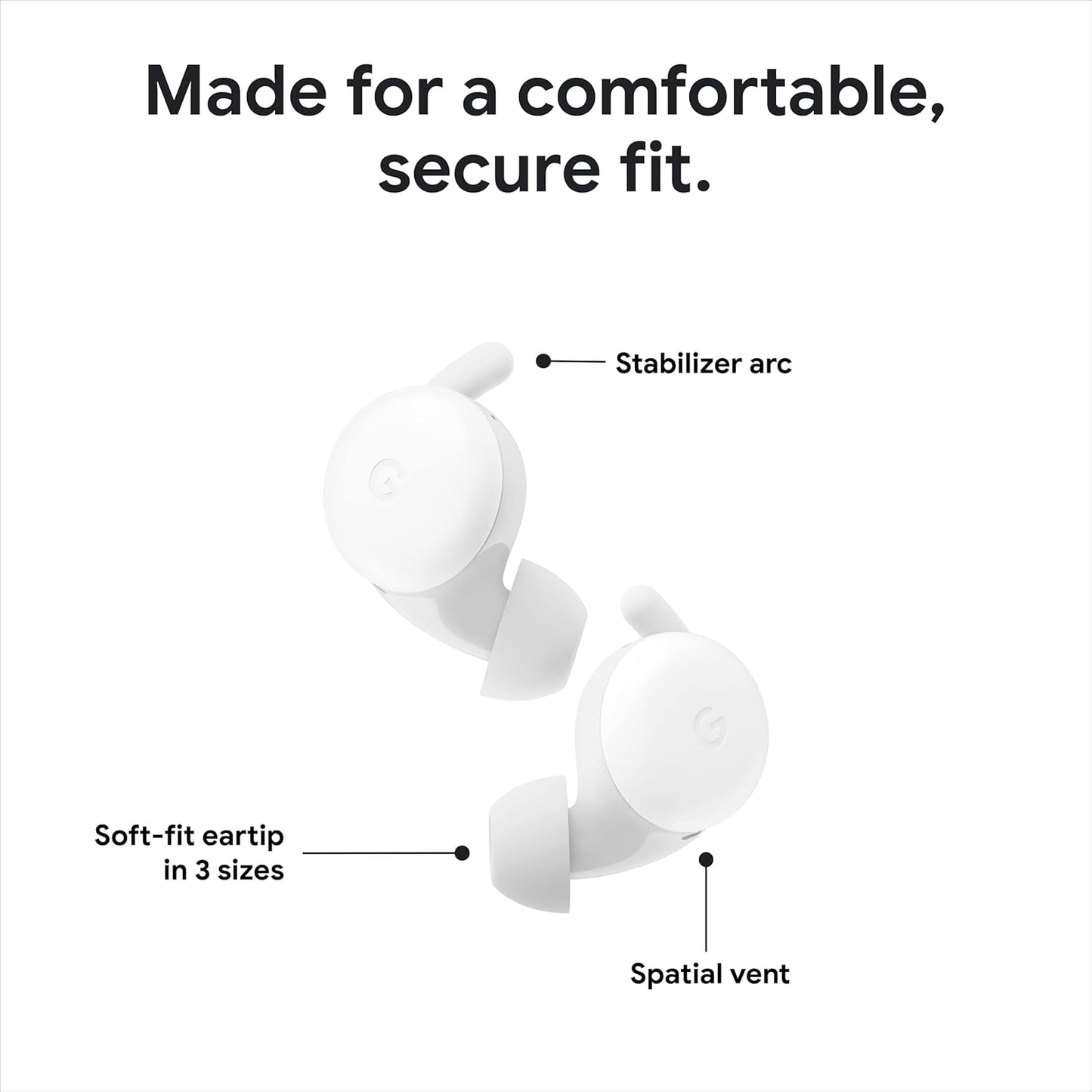 Google Pixel Buds A-Series with Google Assistant Bluetooth Headset (Clearly White, True Wireless)