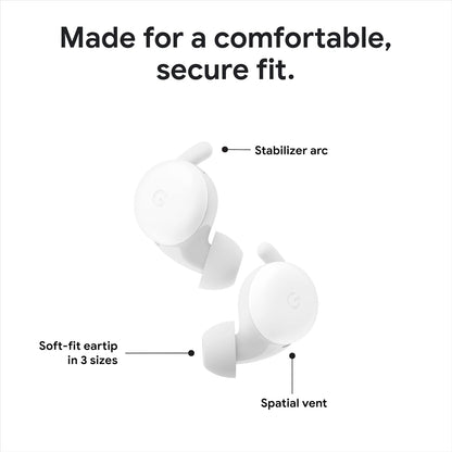 Google Pixel Buds A-Series with Google Assistant Bluetooth Headset (Clearly White, True Wireless)