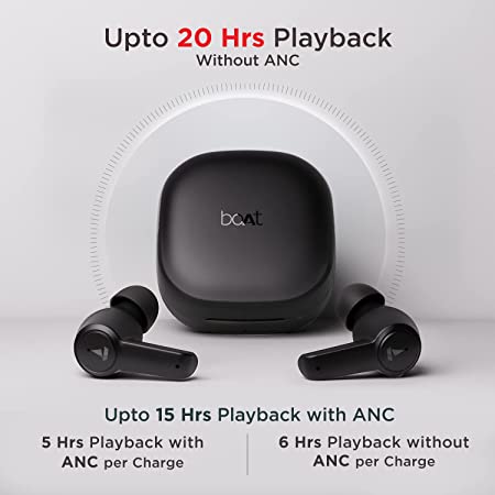 (Open Box) boAt Airdopes 413ANC True Wireless in Ear Earbuds with Hybrid ANC (Carbon Black)