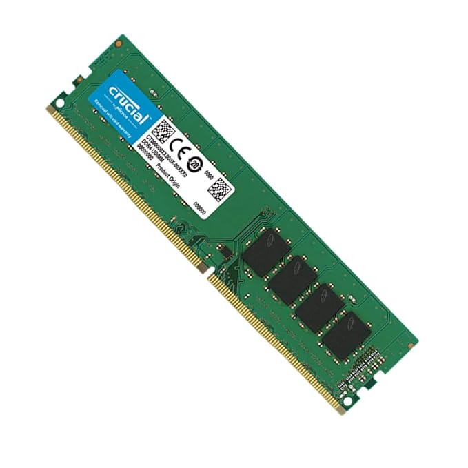 Crucial 16GB Single DDR4 2666 MT/s (PC4-21300) DR x8 DIMM 288-Pin Memory
