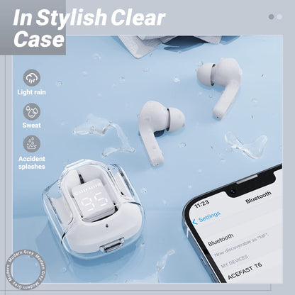 ACEFAST Wireless Earbuds, Bluetooth Headphones with ENC Noise Canceling
