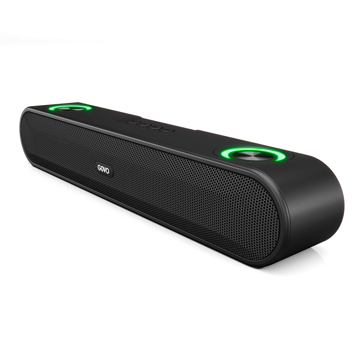 GOVO Gosurround 220 16W Bluetooth Sound Bar 2.0 Channel with 52Mm Drivers, Multicolor Led Lights (Open Box)