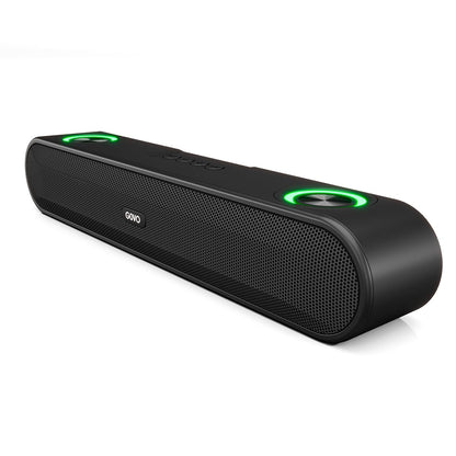 GOVO Gosurround 220 16W Bluetooth Sound Bar 2.0 Channel with 52Mm Drivers, Multicolor Led Lights (Open Box)