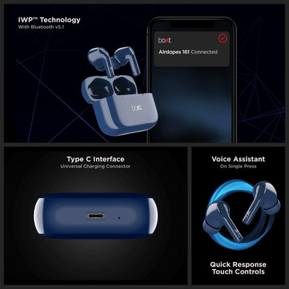 (Open Box) boAt Airdopes 161 TWS Earbuds with ASAP™ Charge