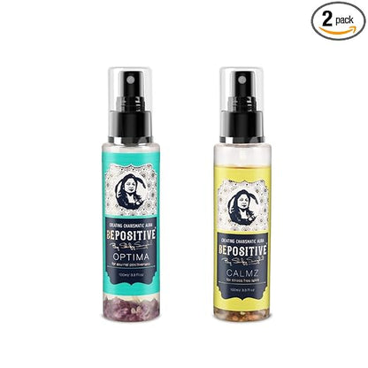 BEPOSITIVE Optima,Calmz For Men & Women, Long Lasting Perfume, Infused with crystals, Enhance Auras and Promote Positivity, Embrace Harmony (100 ml) Pack of 2