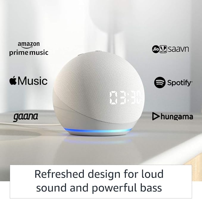 Echo Dot (4th Gen, 2020 release) with clock