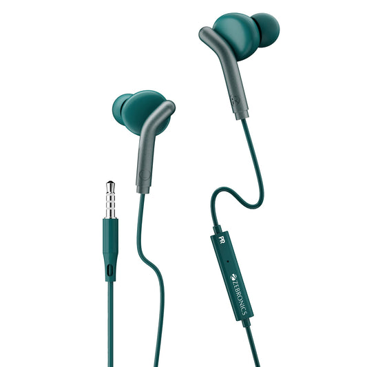 ZEBRONICS Zeb-BRO PRO in Ear Wired Stereo Earphones green
