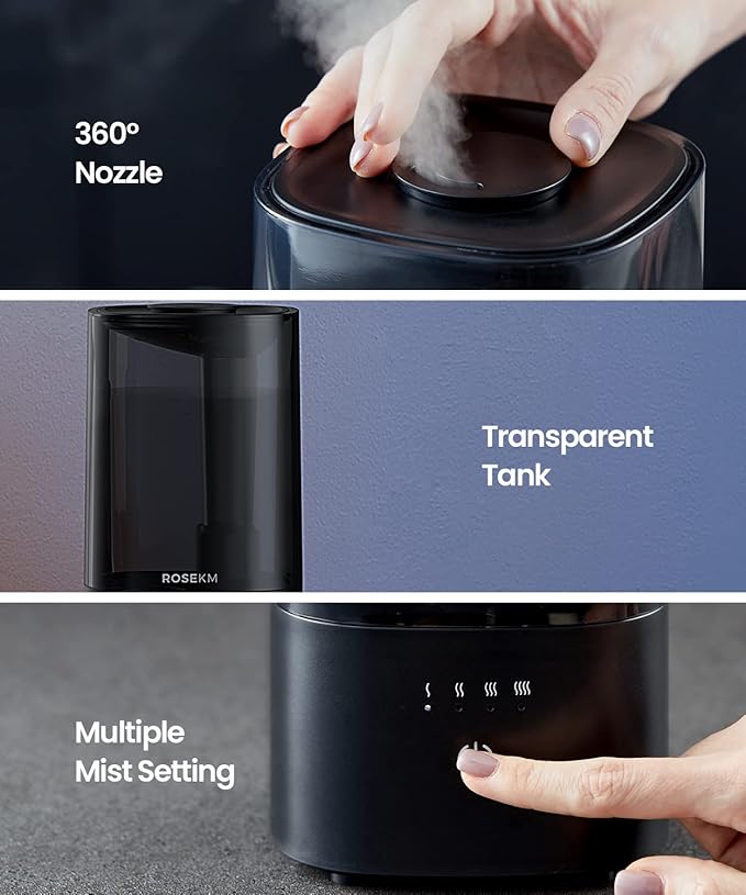 280ml Small Plant Humidifier Super Quiet Desk Humidifier with Auto Shut Off
