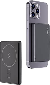 ZLOS 15W Magnetic Wireless Charger, 5000mAh Mini Power Bank, PD & QC 3.0 Fast Charging, USB-C Portable Battery Pack Compatible for iPhone 15/15 Plus/15 Pro/15 Pro Max, iPhone 14/13 Series