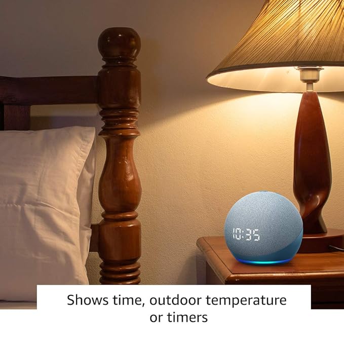 Echo Dot (4th Gen, 2020 release) with clock