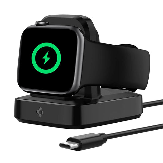 Spigen PF2002 Apple Watch USB Charger Compatible for All Apple Watch Series – Black (Open Box)