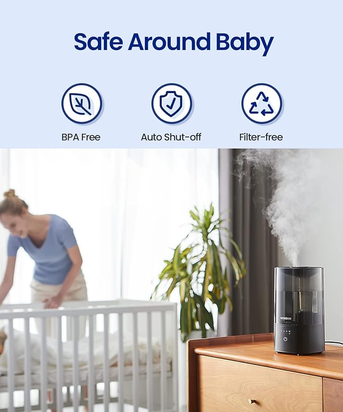 280ml Small Plant Humidifier Super Quiet Desk Humidifier with Auto Shut Off