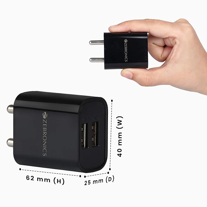 ZEBRONICS Zeb-MA5222 Charger (BLACK)