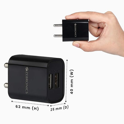 ZEBRONICS Zeb-MA5222 Charger (BLACK)