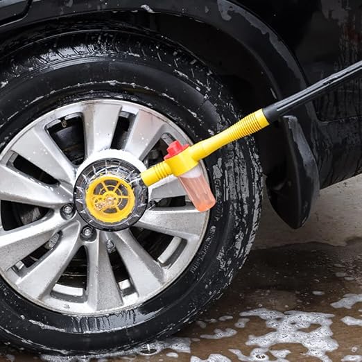 Oiolktu Rotating Car Wash Brush, Car Cleaning Kit, Microfiber Car Cleaning Brush, Detachable & Extendable Scrub Brush (XCTB1)