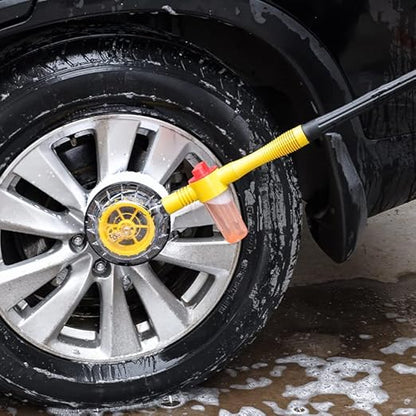 Oiolktu Rotating Car Wash Brush, Car Cleaning Kit, Microfiber Car Cleaning Brush, Detachable & Extendable Scrub Brush (XCTB1)