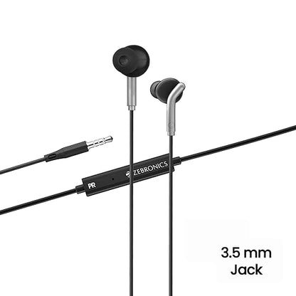 ZEBRONICS Zeb-BRO Wired Earphone (Black)