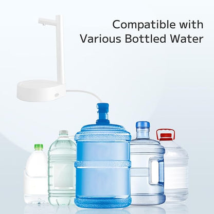 Desktop Water Dispenser, Portable Water Bottle Dispenser Pump for 5 Gallon Bottle, Bedside Table Smart Water Pump USB Charging