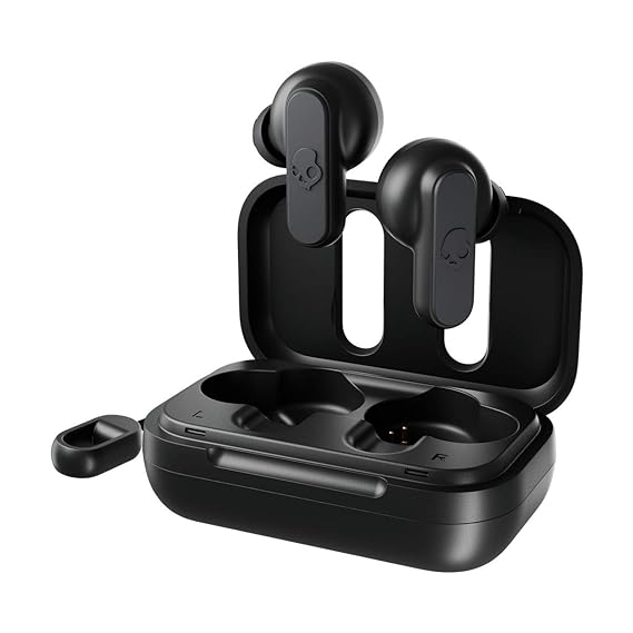 Skullcandy Dime True Wireless in-Ear Bluetooth Earbuds Compatible with iPhone and Android/Charging Case – Black