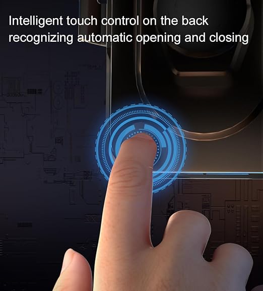XYAJUANG 15W Transparent Smart Sensor Car Wireless Charger,Auto-Clamping Car Air Vent Phone Holder，QC Fast Charging for iPhone15/14/13/12/11/X/8plug Series,Samsung S Series/Noteseries (Black)