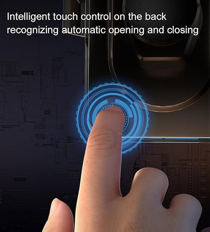 XYAJUANG 15W Transparent Smart Sensor Car Wireless Charger,Auto-Clamping Car Air Vent Phone Holder，QC Fast Charging for iPhone15/14/13/12/11/X/8plug Series,Samsung S Series/Noteseries (Black)