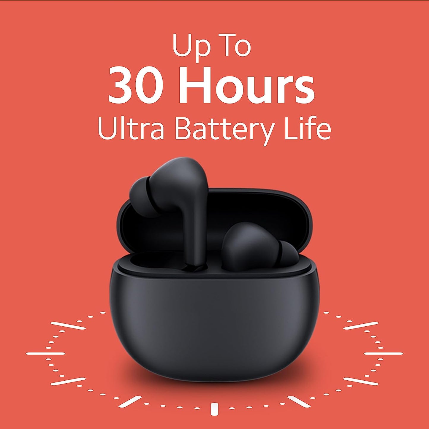 Redmi Buds 4 Active – Bass Black, 12mm Drivers(Premium Sound Quality), Up to 30 Hours Battery Life, Google Fast Pair, IPX4, Bluetooth 5.3