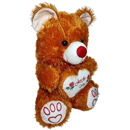 Toy Castle Huggable Happy Raksha Bandhan Teddy Bear with Heart & Bow Tie for Kids, Boys and Girls | Made in India (Brown, Medium)