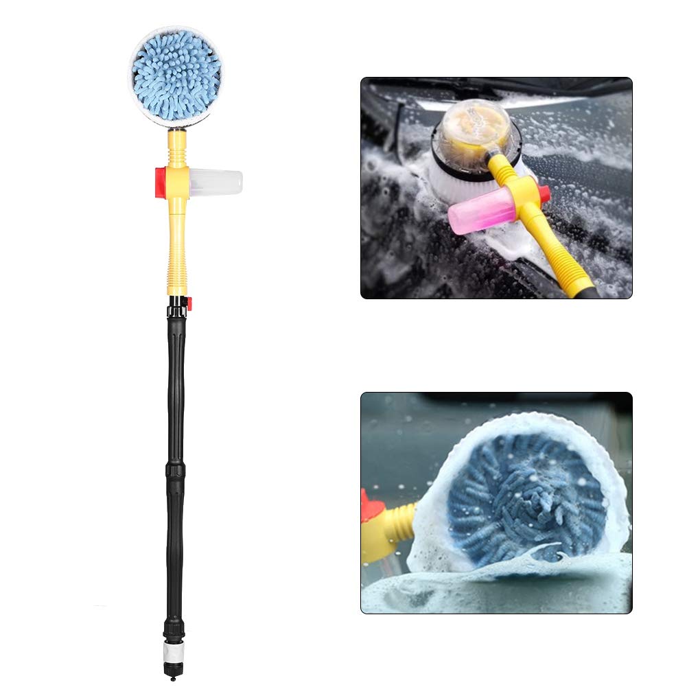 Rotating Car Wash Brush, Car Cleaning Kit, Microfiber Car Cleaning Brush