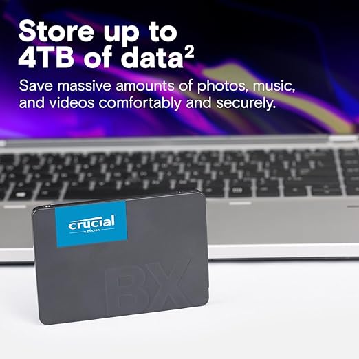 Crucial BX500 240GB, 480 GB, 1 TB, 2 TB 3D NAND SATA 6.35 cm (2.5-inch) SSD