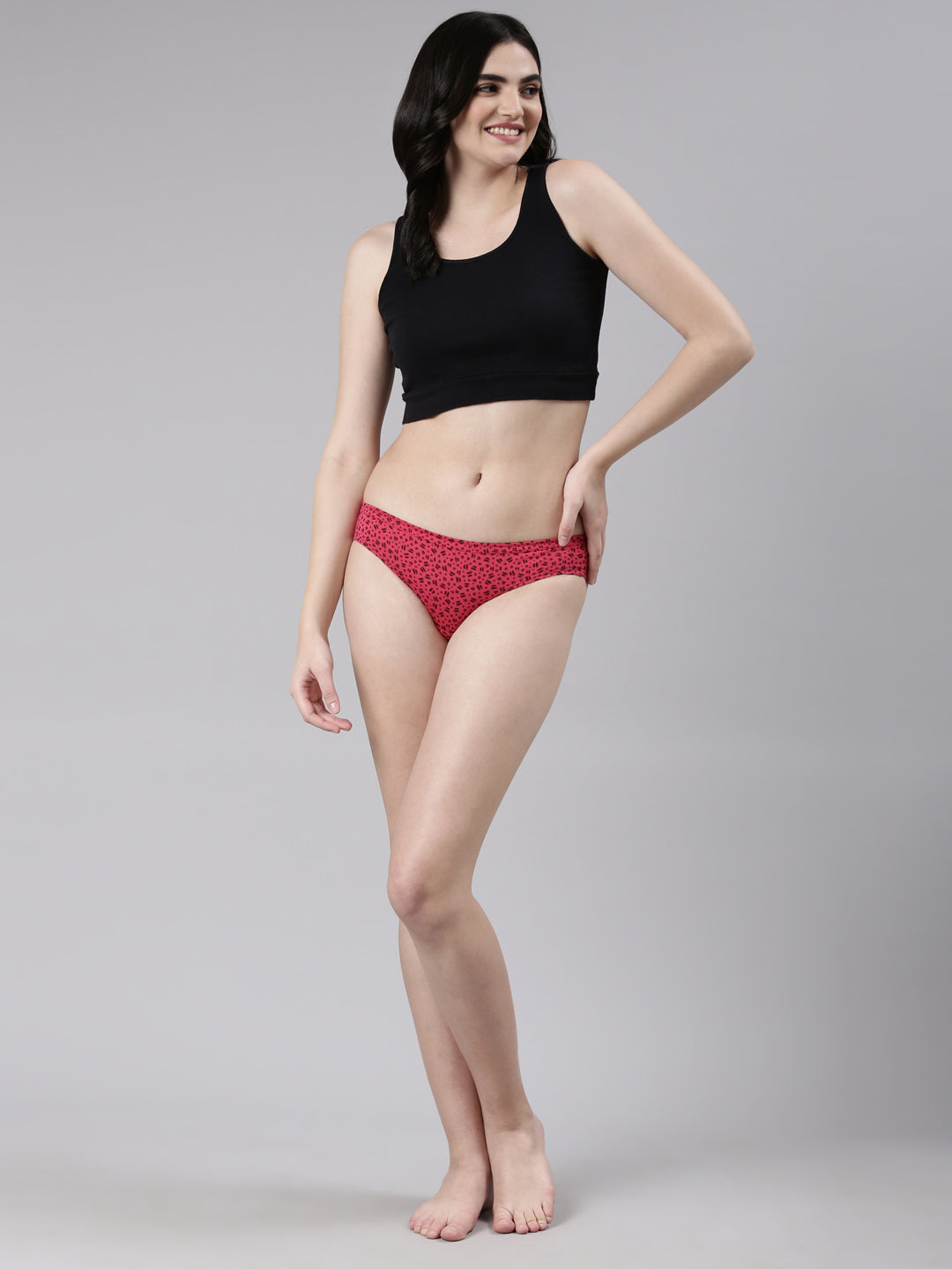 Suburbans LOW-RISE INNER ELASTIC PRINTED BIKINI (PACK OF 2)