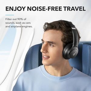 soundcore by Anker Q20i Wireless Bluetooth Over-Ear Headphones with Hybrid Active Noise Cancelling Black (Open Box)