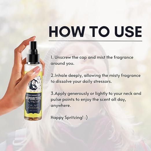 BEPOSITIVE Calmz For Stress free sprit For Men & Women | Stress-Free Spirit Perfume, Embrace Balance and Wellness, Long Lasting Perfume (100 ml) Pack of 2