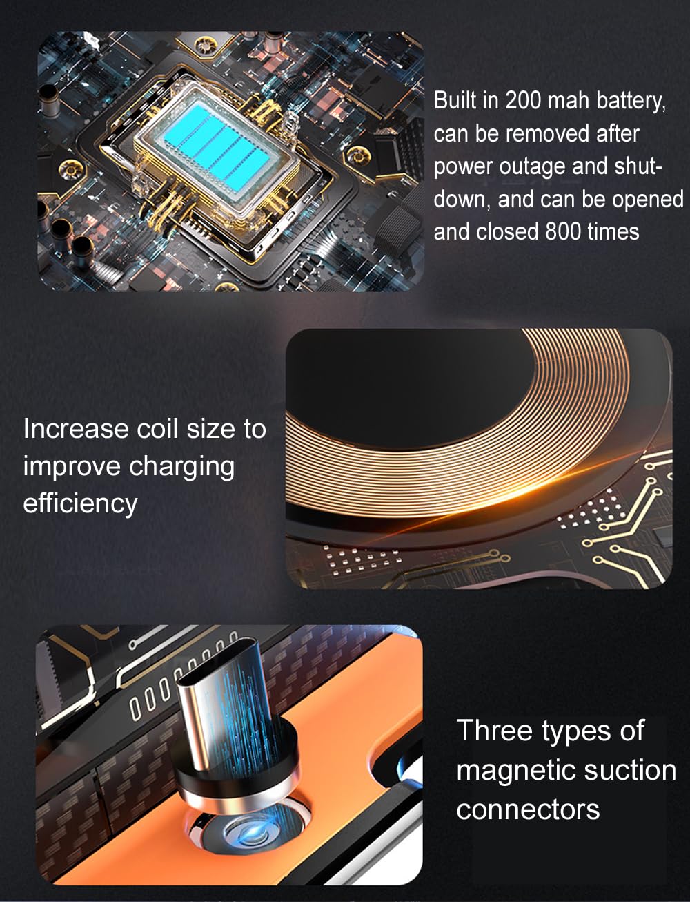 15W Transparent Smart Sensor Car Wireless Charger,Auto-Clamping