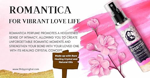 BEPOSITIVE Romantica,Relive,Budham For Men & Women, Long Lasting Perfume, Infused with crystals, Enhance Auras and Promote Positivity, Embrace Harmony (100 ml) Pack of 3