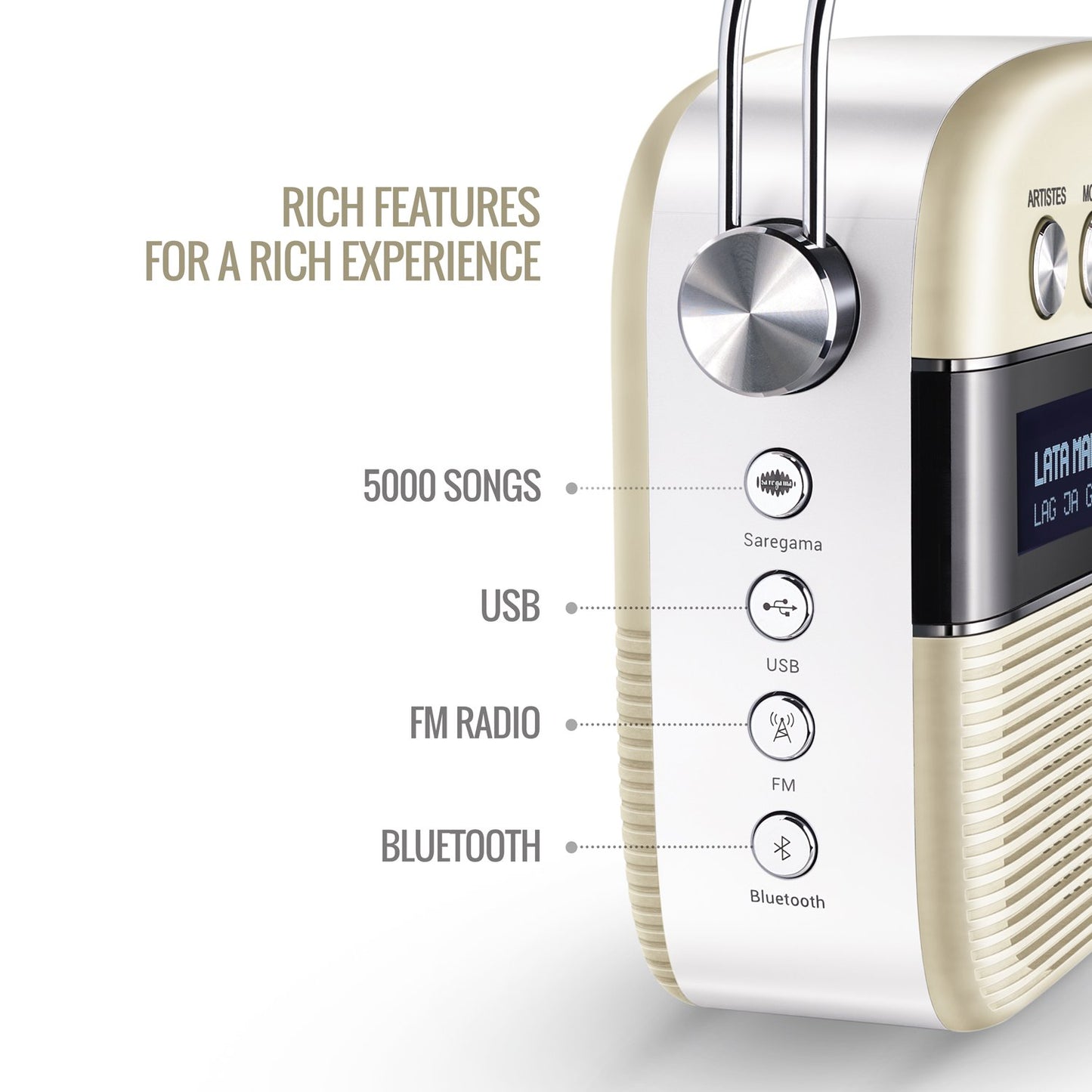 Saregama Carvaan Hindi – 5000 Preloaded Songs