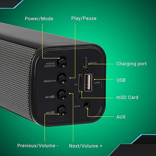 ZEBRONICS Zeb-VITA PLUS (BLACK) -PORTABLE BT SPEAKER