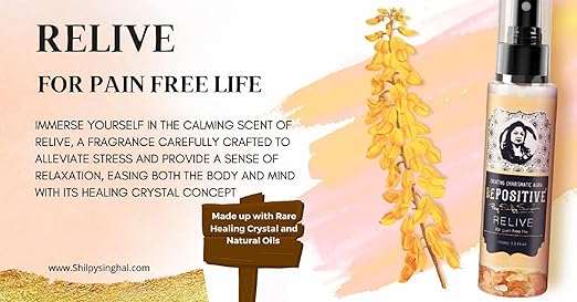 BEPOSITIVE Optima,Relive For Men & Women, Long Lasting Perfume, Infused with crystals, Enhance Auras and Promote Positivity, Embrace Harmony (100 ml) Pack of 2