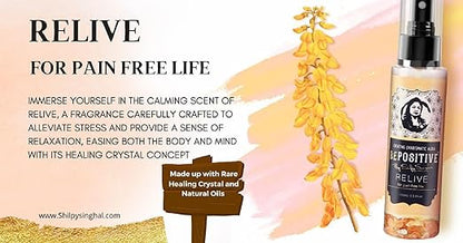 BEPOSITIVE Optima,Relive For Men & Women, Long Lasting Perfume, Infused with crystals, Enhance Auras and Promote Positivity, Embrace Harmony (100 ml) Pack of 2