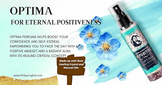 BEPOSITIVE Optima,Relive For Men & Women, Long Lasting Perfume, Infused with crystals, Enhance Auras and Promote Positivity, Embrace Harmony (100 ml) Pack of 2