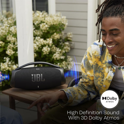 JBL Boombox 3 Wi-Fi, Wireless Portable Bluetooth Speaker, 24H Playtime, Deepest Bass, Built-in Powerbank, Wi-Fi with AirPlay, Alexa Multi-Room, Chromecast…