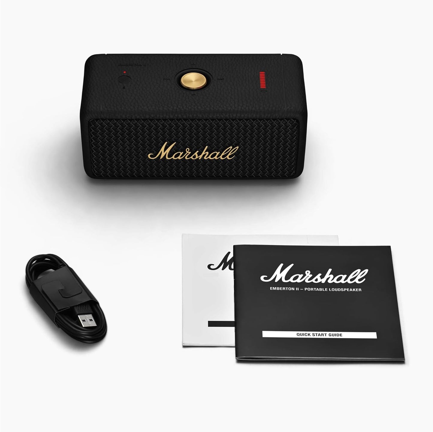 Marshall Emberton II Compact Portable Bluetooth Speaker with 30+ Hours of Playtime, 360° Sound (Sealed Pack)
