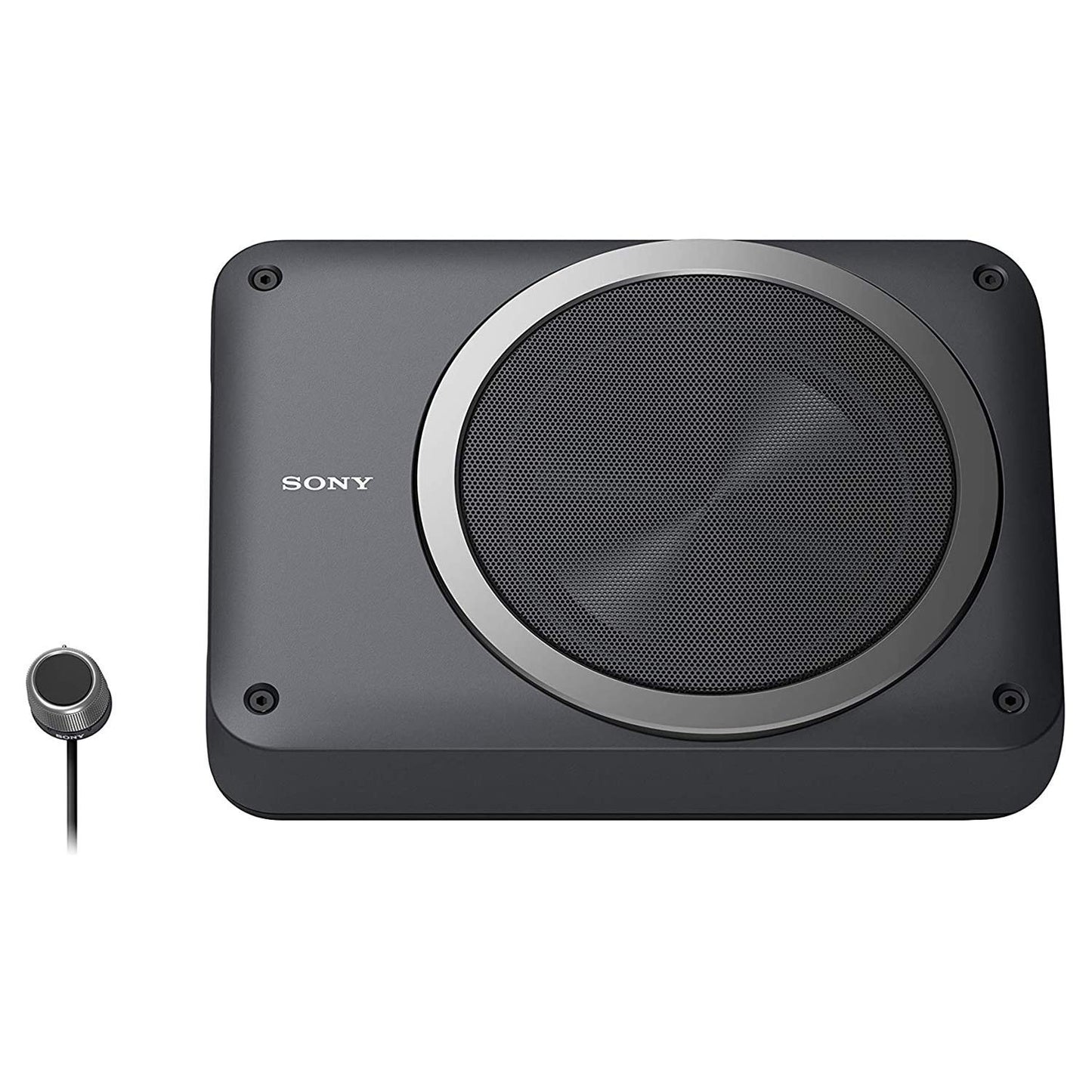 Sony Car Subwoofer XS-AW8 20 cm (8 inch) Active Under Seat Sub Woofer 160W, RMS Power Ultra-Sleek Shallow subwoofer, High-Level Input/Audio-line Input