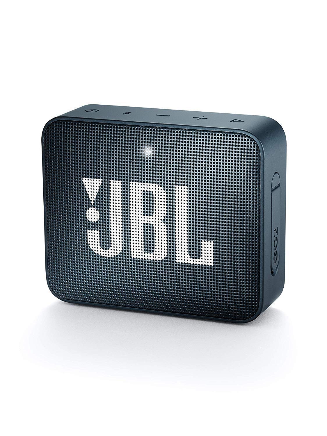 JBL Go 2, Wireless Portable Bluetooth Speaker with Mic, Signature Sound, Vibrant Color Options with IPX7 Waterproof (Black)