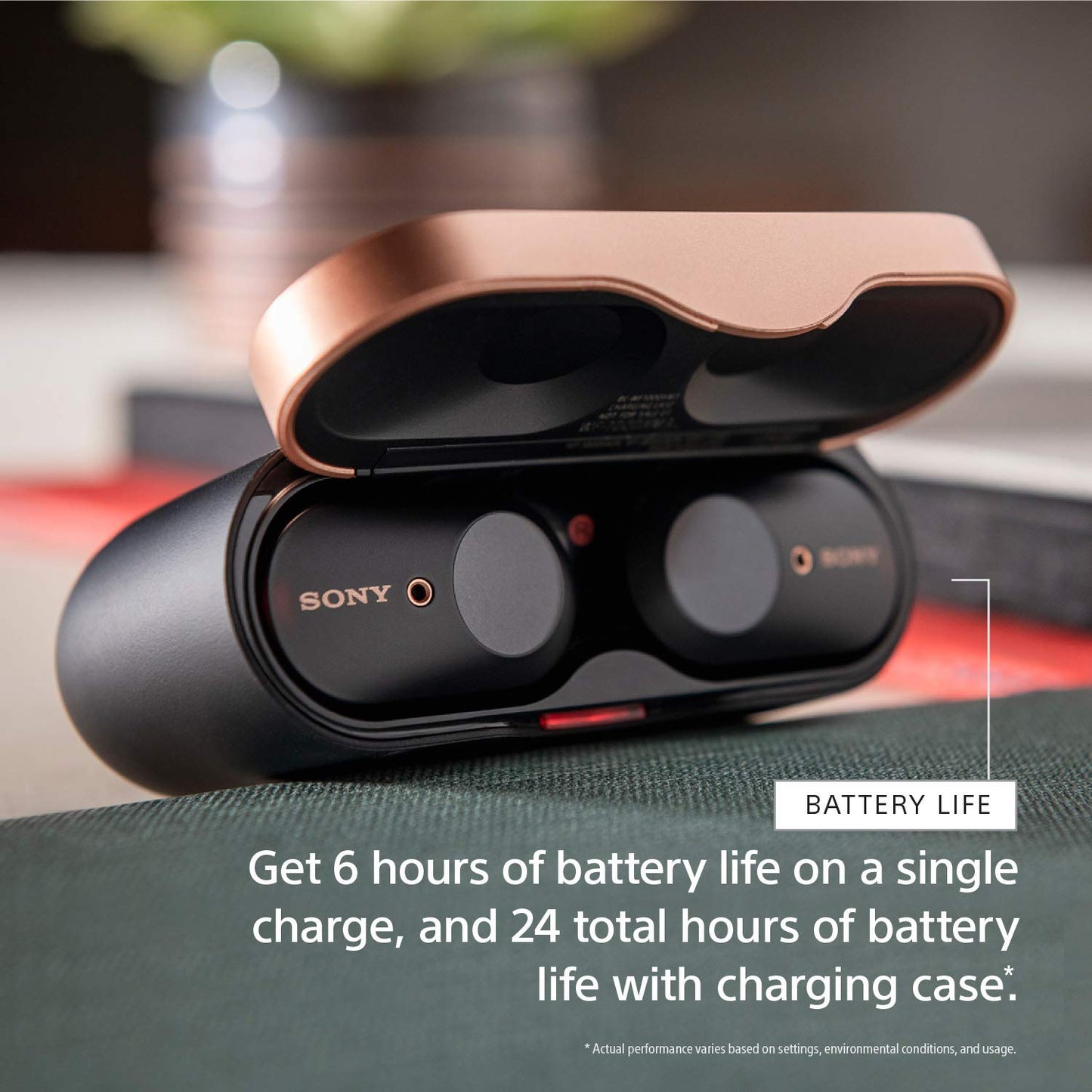 (Open Box) Sony WF-1000XM3 Industry Leading Active Noise Cancellation (TWS) Bluetooth Truly Wireless in Ear Earbuds with Bluetooth 5.0, 32hr Battery Life, Alexa Voice Control with Mic