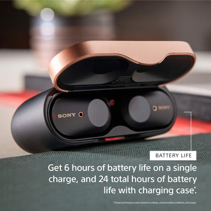 (Open Box) Sony WF-1000XM3 Industry Leading Active Noise Cancellation (TWS) Bluetooth Truly Wireless in Ear Earbuds with Bluetooth 5.0, 32hr Battery Life, Alexa Voice Control with Mic