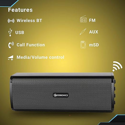 ZEBRONICS Zeb-VITA PLUS (BLACK) -PORTABLE BT SPEAKER