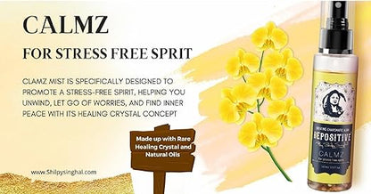 BEPOSITIVE Budham,Calmz For Men & Women, Long Lasting Perfume, Infused with crystals, Enhance Auras and Promote Positivity, Embrace Harmony (100 ml) Pack of 2
